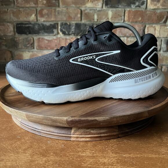 Brooks Glycerin GTS 21 Cushioned Mens 2E Black Road Running - Main Image